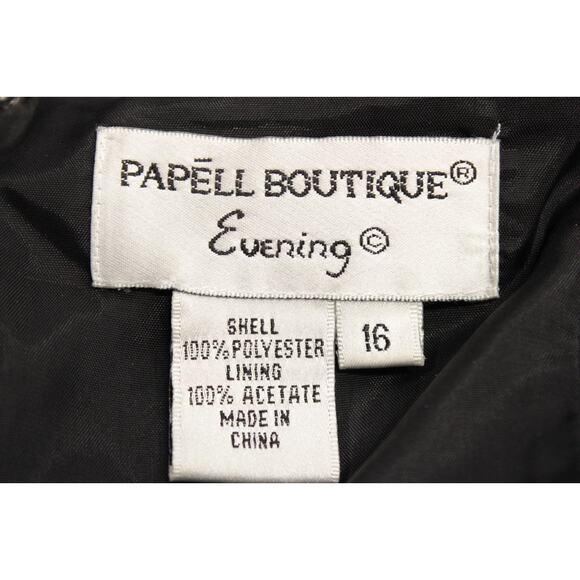 VTG Papell Boutique Evening Dress Women's 16 Y2K Gown Whimsygoth Dark Fairy - Picture 9 of 10